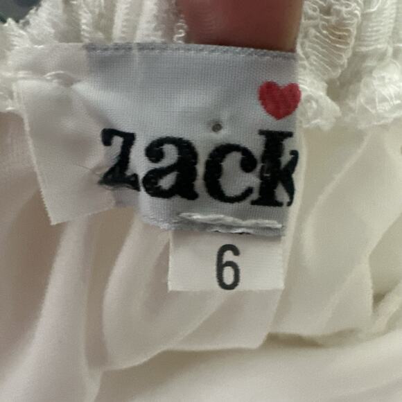 ZACK Dress Womens UK 6 US 2 White Lace Maxi Feminine Romantic Beach Wedding - Picture 6 of 12